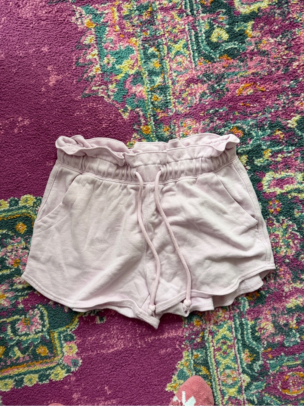 Women’s Light Pink Drawstring Lounge Shorts